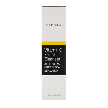 Yeouth - Vitamin C Facial Cleanser With Aloe Vera, Green Tea, Sea Weed, 3oz