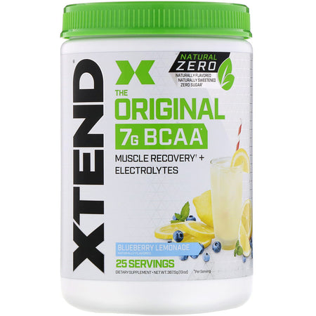 Xtend The Original 7G BCAA, Natural Zero, Blueberry Lemonade, 13 oz (367.5 g) - 25 Servings