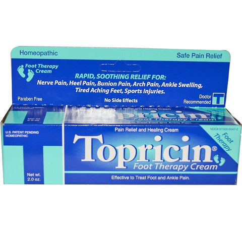Topricin Foot Therapy Cream, Pain Relief and Healing Cream, 2 oz