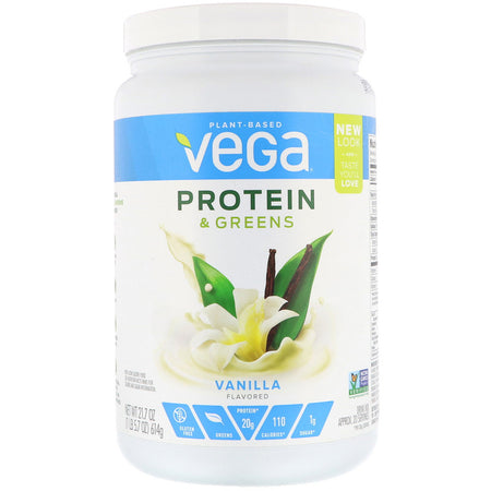 VEGA PROTEIN & GREENS Tub - Vanilla - 614g/21.7oz, 21 Servings