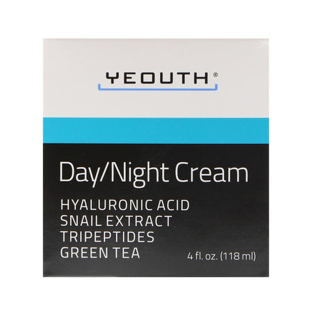 Yeouth - Day / Night Cream With Hyaluronic Acid, Snail Extract, Tripeptides, 4oz