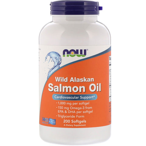 Now Foods - Wild Alaskan Salmon Oil, 1000 mg, 200 Softgels
