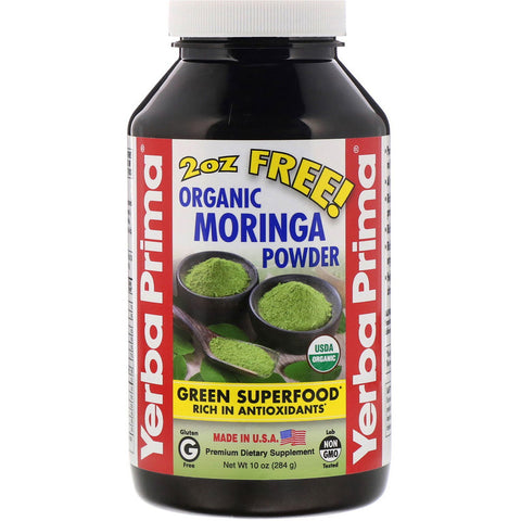 Yerba Prima - Organic Moringa Powder - 10 Oz Powder