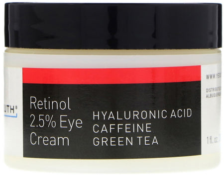 Yeouth - 2.5% Retinol Eye Cream With Hyaluronic Acid, Caffeine, Green Tea, 2oz