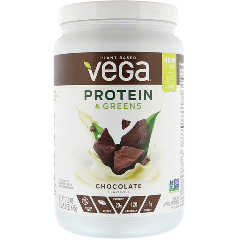VEGA Protein & Greens, Chocolate Flavored, 1.36 lbs (618 g)