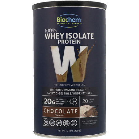 BioChem - 100% Whey Isolate Protein, Chocolate Flavor, 15.4 oz (439 g)  - Powder