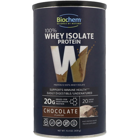 BioChem - 100% Whey Isolate Protein, Chocolate Flavor, 15.4 oz (439 g)  - Powder