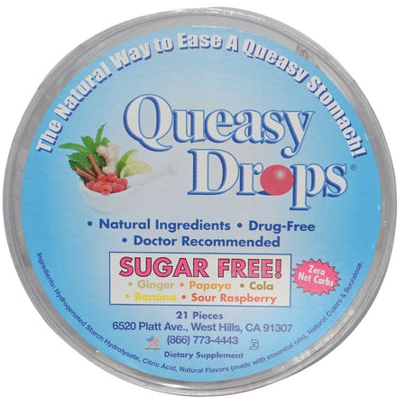 Three Lollies - Queasy Drops, Sugar Free  - 21 Pieces