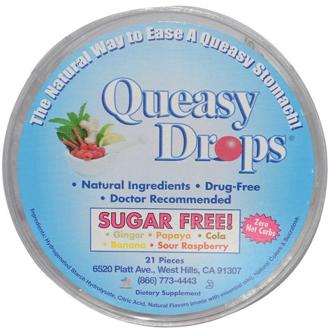 Three Lollies - Queasy Drops, Sugar Free  - 21 Pieces