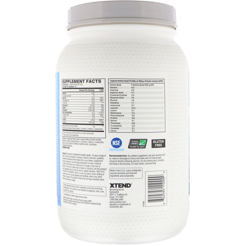 Xtend Pro Whey Isolate, Vanilla Ice Cream, 1.78 lb (810 g)