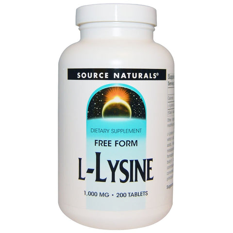 Source Naturals - L-Lysine 1000 Mg - 200 Tablet