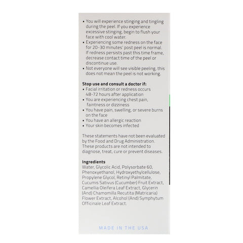 Yeouth - 30% Glycolic Acid Peel With Retinol, Green Tea, 1oz