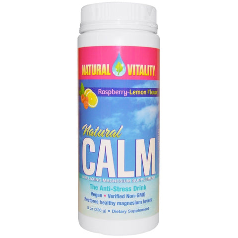 Natural Vitality - Natural Calm, The Anti-Stress Drink, Organic Raspberry-Lemon Flavor, 8 oz (226 g)