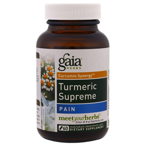 Gaia Herb - TURMERIC SUPREME:PAIN LP CAPS 60
