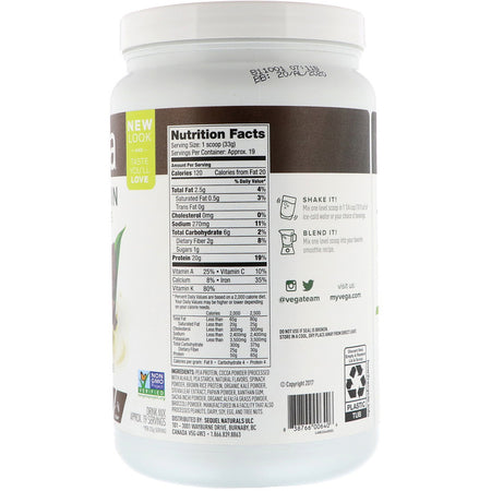 VEGA Protein & Greens, Chocolate Flavored, 1.36 lbs (618 g)