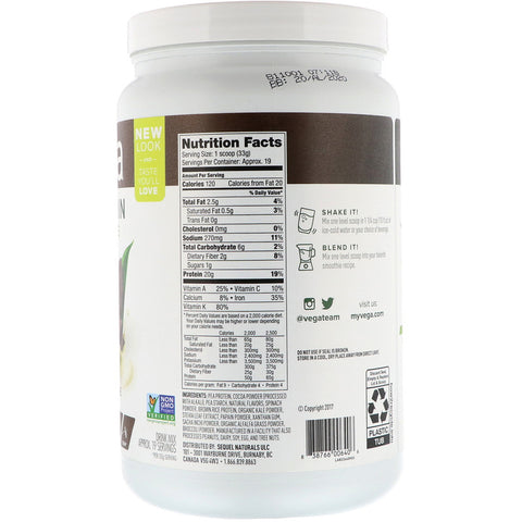 VEGA Protein & Greens, Chocolate Flavored, 1.36 lbs (618 g)