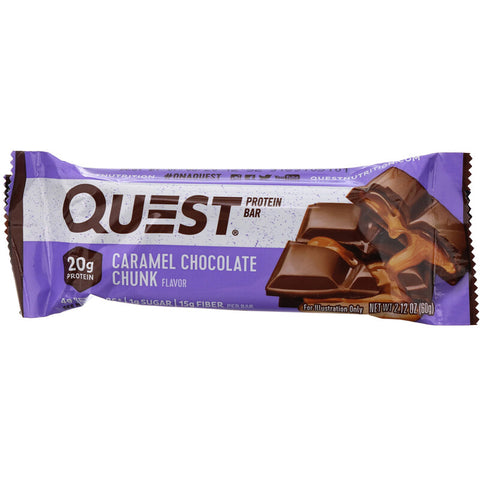 Quest Nutrition - Protein Bar, Caramel Chocolate Chunk, 12 Bars, 2.12 oz (60 g) Each