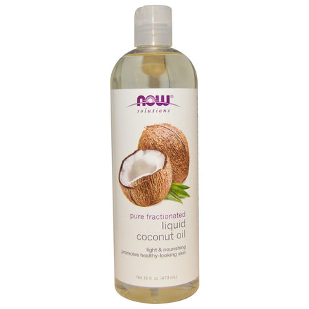 Now Foods - Solutions, Liquid Coconut Oil, Pure Fractionated, 16 fl oz (473 ml)