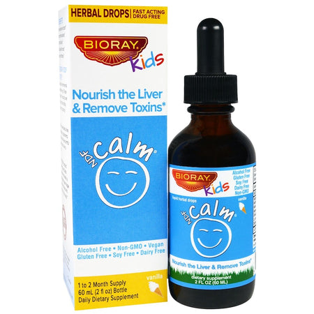 Bioray - NDF CALM® -Nourish the Liver & Remove Toxins, Kids, Vanilla Flavor, 2 fl oz (60 ml)