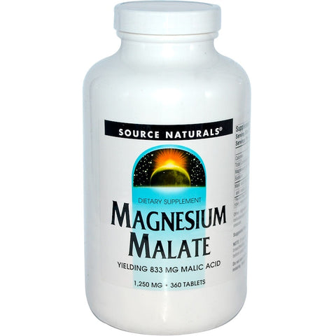 Source Naturals - Magnesium Malate 1250 Mg - 360 Tablet