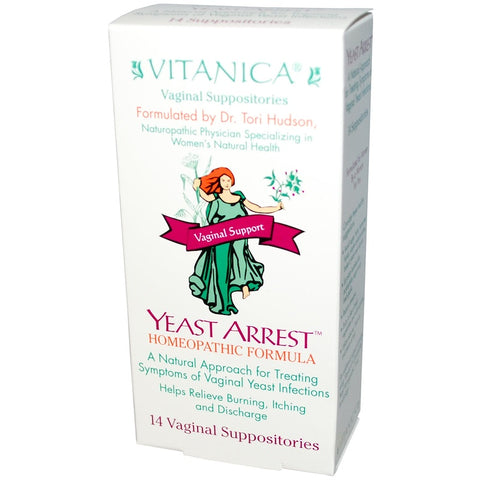 Vitanica - Yeast Arrest, Vaginal Support, 14 Vaginal Suppositories