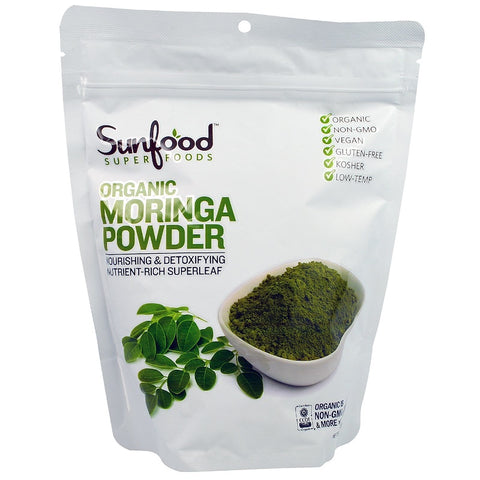 Sunfood - Organic Moringa Powder, 8 oz (227 g)