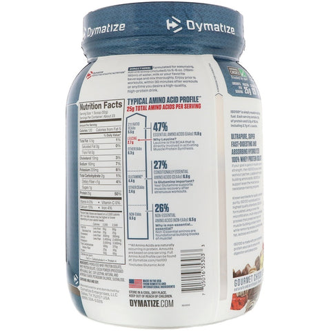 Dymatize - ISO100, Gourmet Chocolate - 1.6 Lb (725 G)