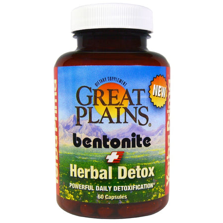 Yerba Prima - Great Plains Bentonite + Herbal Detox, 60 Capsules