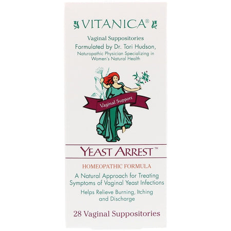 Vitanica - Yeast Arrest, Vaginal Support, 28 Vaginal Suppositories