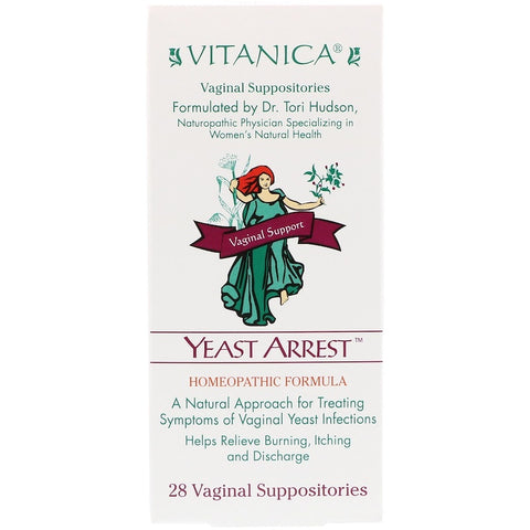 Vitanica - Yeast Arrest, Vaginal Support, 28 Vaginal Suppositories
