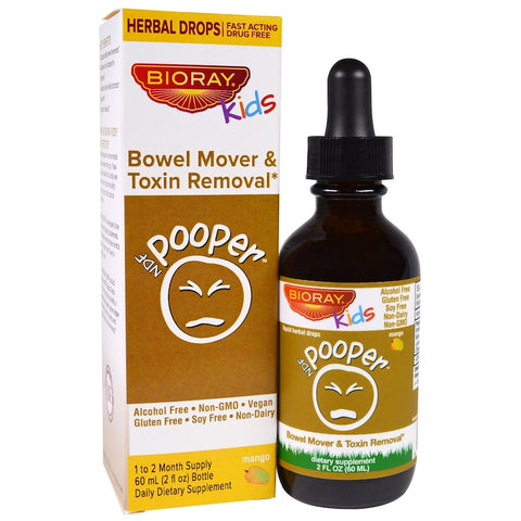 Bioray - NDF POOPER® Bowel Mover & Toxin Removal, Kids, Mango Flavor, 2 fl oz (60 ml)