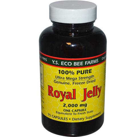YS Organic Bee - Royal Jelly Capsiles, 2,000 Mg - 75 Capsules