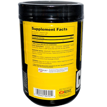 Universal Nutrition, Creatine, 500 g