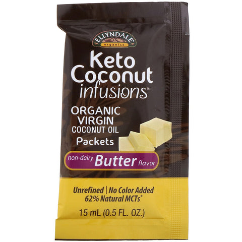 Now Foods - Ellyndale Naturals, Keto Coconut Infusions, Non-Dairy Butter Flavor, 3 Pack, 0.5 fl oz (15 ml) Each