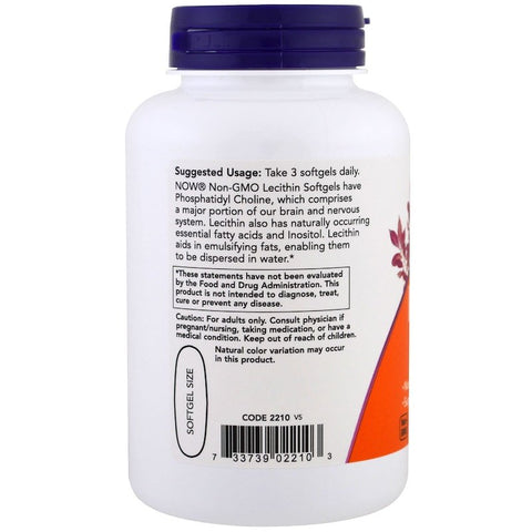 Now Foods - Lecithin, 1200 mg, 100 Softgels