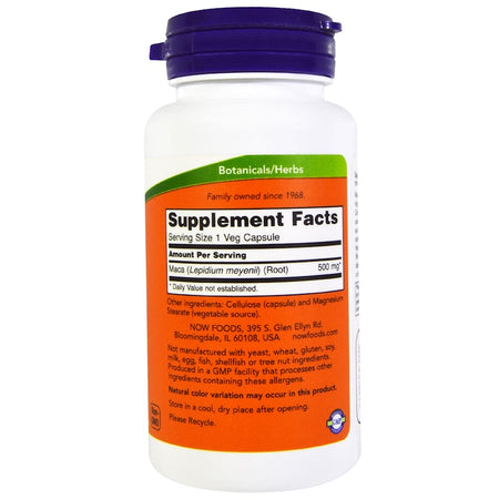Now Foods - MACA 500 mg  - 100 Veg Capsules