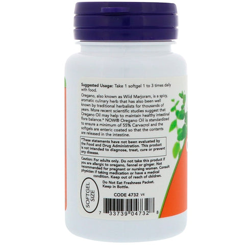 Now Foods - Oregano Oil, 90 Softgels