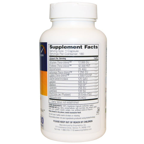 ENZYMEDICA - Digest - 180 Capsules