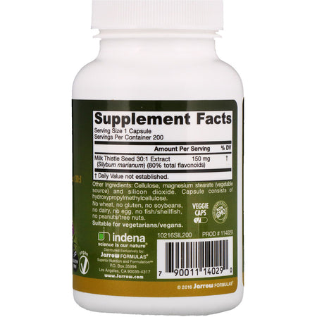 Jarrow - Milk Thistle 150 Mg - 200 Capsules