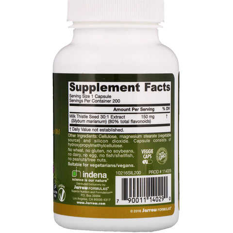 Jarrow - Milk Thistle 150 Mg - 200 Capsules