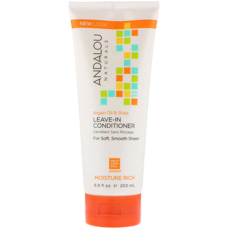 Andalou Naturals - Leave-In Conditioner, Argan Oil and Shea, Moisture Rich, 6.8 fl oz (200 ml)