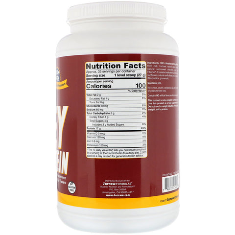 Jarrow - Whey Protein, Chocolate - 2 LB
