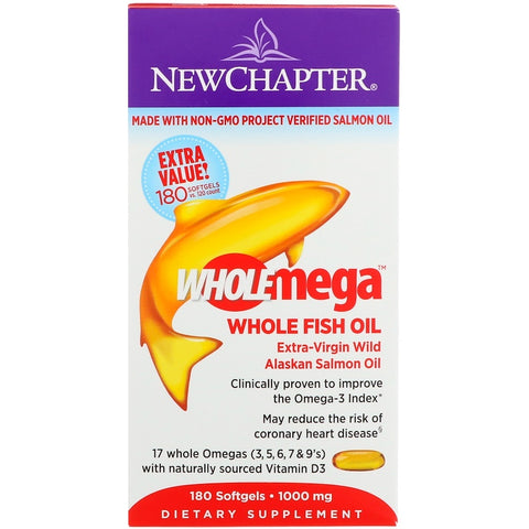 New Chapter - Wholemega™Whole Fish Oil - 180 Softgels
