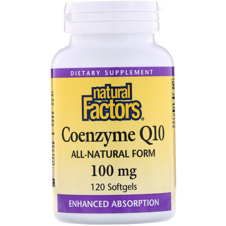 Natural Factors - Coenzyme Q10, 100 Mg,  - 120 Softgels