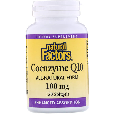 Natural Factors - Coenzyme Q10, 100 Mg,  - 120 Softgels