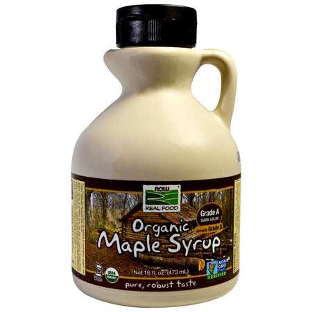 Now Foods - Real Food, Organic Maple Syrup, Grade A, Dark Color, 16 fl oz (473 ml)