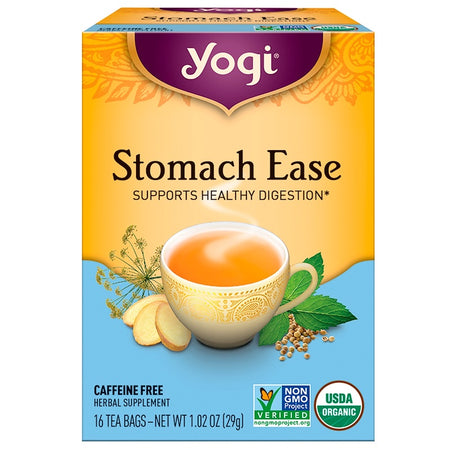 Yogi Tea - Stomach Ease, Caffeine Free, 16 Tea Bags, 1.02 oz (29 g)