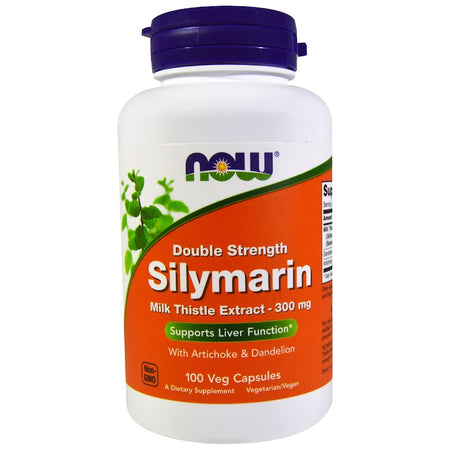 Now Foods - Silymarin, Milk Thistle Extract with Artichoke & Dandelion, Double Strength, 300 mg, 100 Veg Capsules