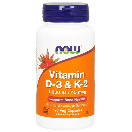 Now Foods - Vit D-3 / K2 1000 IU/45 MCG  120 VCAPS - 120 Capsules