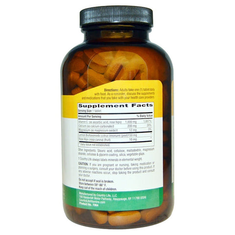 Country Life - Buffered Vitamin C, 1000 mg, 250 Tablets